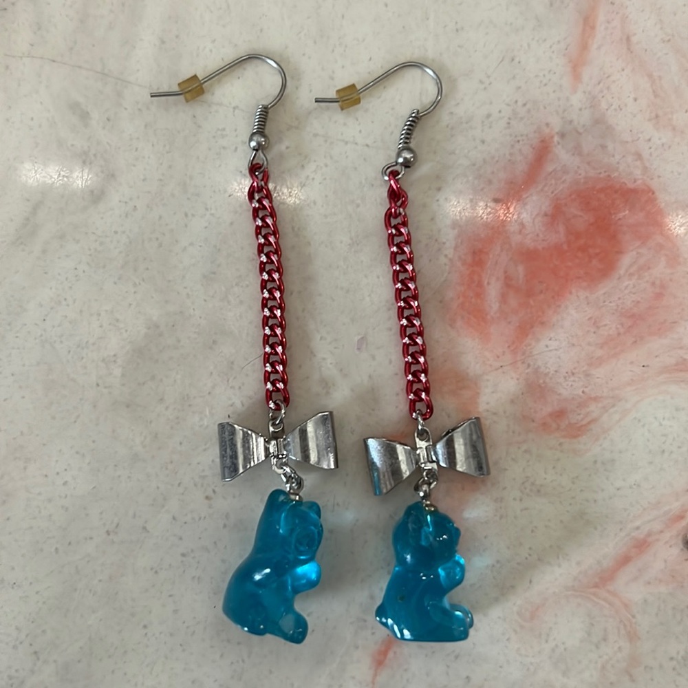 Gummy bear hook earrings